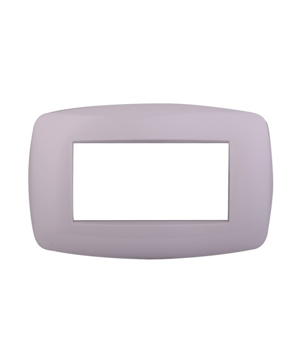 ETTROIT Placca Slim Serie Space 4P Colore Bianco Compatibile Con Bticino Living Light