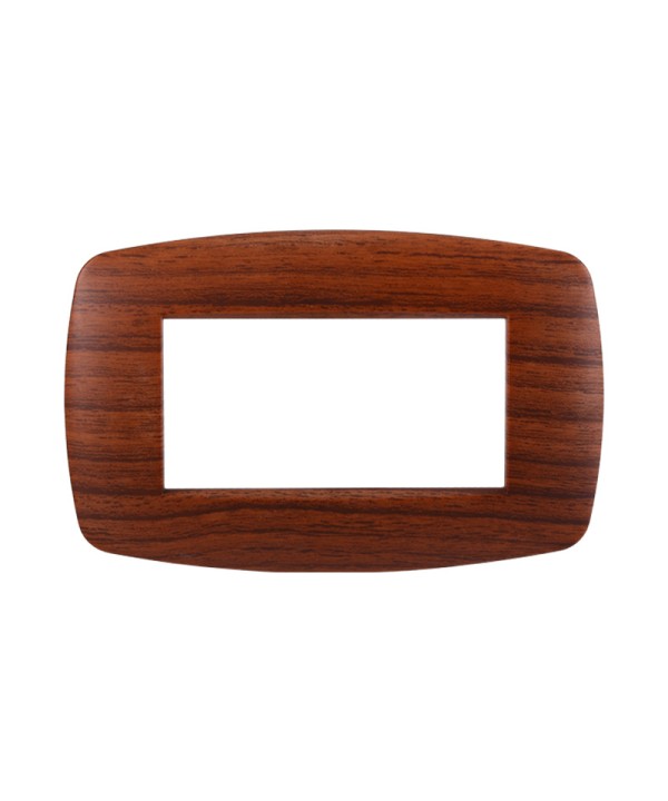 ETTROIT Placca Slim Serie Space 4P Colore Radica Compatibile Con Bticino Living Light