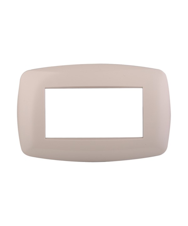 ETTROIT Placca Slim Serie Space 4P Colore Sabbia Compatibile Con Bticino Living Light