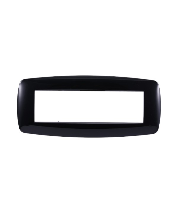 ETTROIT Placca Slim Serie Space 7P Colore Nero Compatibile Con Bticino Living Light