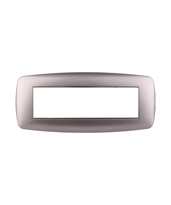 ETTROIT Placca Slim Serie Space 7P Colore Titanio Compatibile Con Bticino Living Light