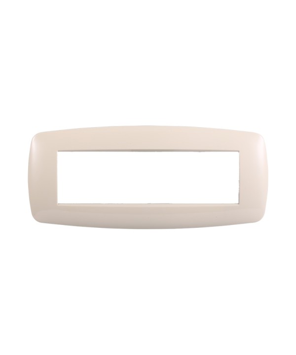 ETTROIT Placca Slim Serie Space 7P Colore Sabbia Compatibile Con Bticino Living Light