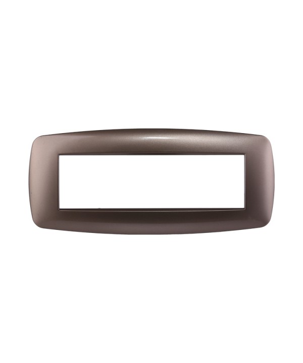 ETTROIT Placca Slim Serie Space 7P Colore Bronzo Compatibile Con Bticino Living Light