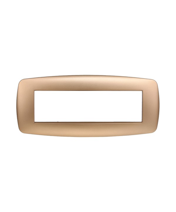 ETTROIT Placca Slim Serie Space 7P Colore Oro Compatibile Con Bticino Living Light