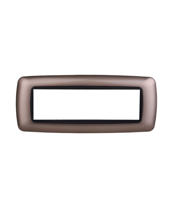 ETTROIT Placca Plastica Bombata Serie Space 7P Colore Bronzo Compatibile Con Bticino Living Light