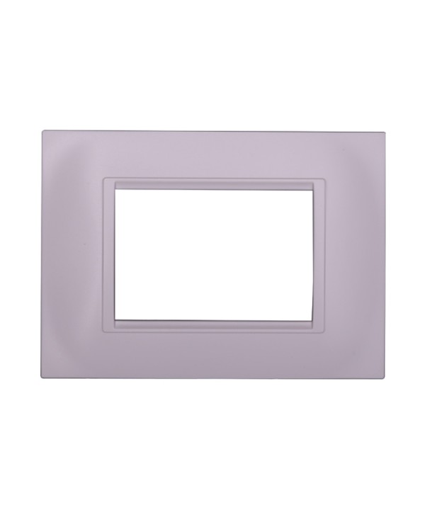 ETTROIT Placca Plastica Quadrata Serie Space 3P Colore Bianco Compatibile Con Bticino Living Light