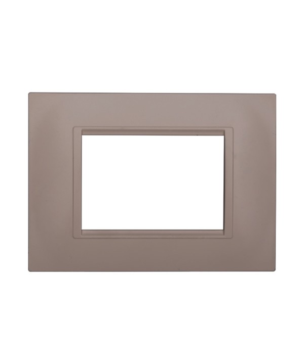 ETTROIT Placca Plastica Quadrata Serie Space 3P Colore Sabbia Compatibile Con Bticino Living Light