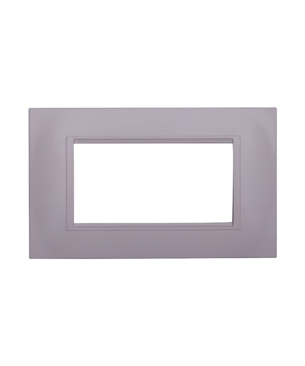 ETTROIT Placca Plastica Quadrata Serie Space 4P Colore Bianco Compatibile Con Bticino Living Light