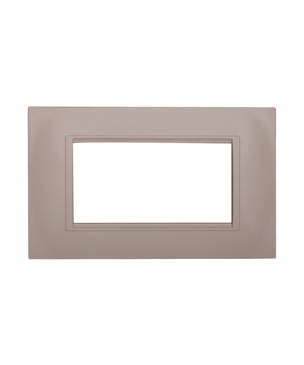 ETTROIT Placca Plastica Quadrata Serie Space 4P Colore Sabbia Compatibile Con Bticino Living Light