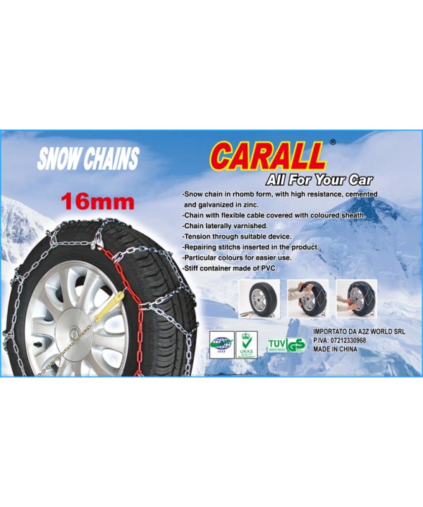 Catene Da Neve A Rombo 16mm Per SUV 4X4 Furgone Camper Gruppo 240 CARALL