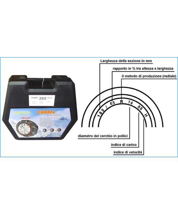 Catene Da Neve A Rombo 4WD 16mm Gruppo 270 Per SUV 4X4 Furgone Fuoristrada Marca CARALL