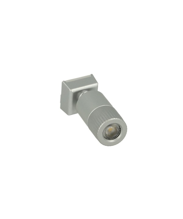 Mini Lampada Binario Faretto Led 12V 1W Bianco Neutro Snodabile Per Sistema Binario Guida Barra Plastica Elettrificata CB2107