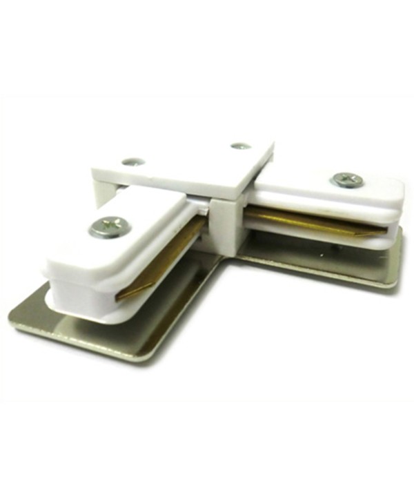 Giunto a L Connettore Per Binario Dei Faretti Led A Binario Modello L Colore Bianco Per Mono Fase