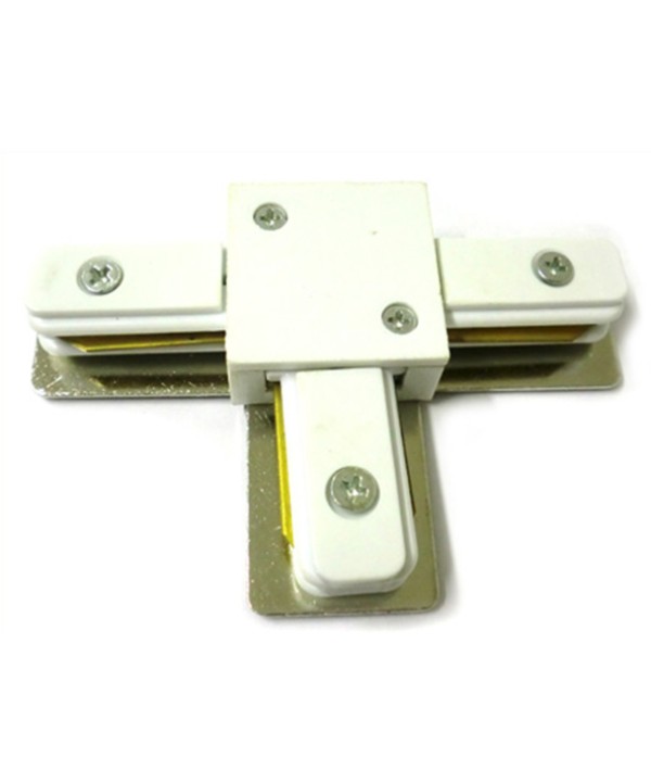 Giunto a T Connettori Per Binario Dei Faretti Led A Binario Modello T Colore Bianco Per Mono Fase