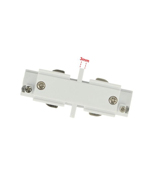 Connettore Giunto Lineare Forma I Colore Bianco Per Barra Sistema Binario Trifase CB40103