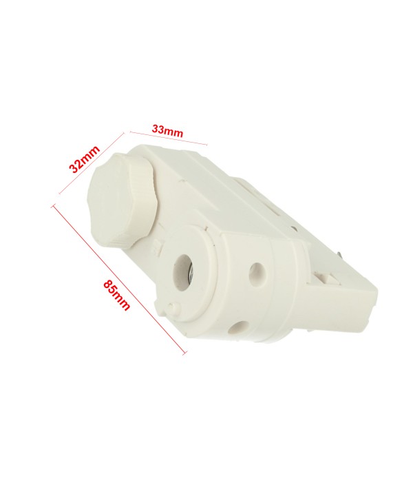 Testa Alimentazione Del Faro Led Colore Bianco Con Morsetti Per Binario Trifase CB40103