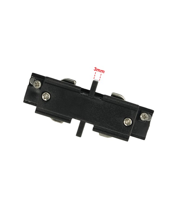 Connettore Giunto Lineare Forma I Colore Nero Per Barra Sistema Binario Trifase CB40203