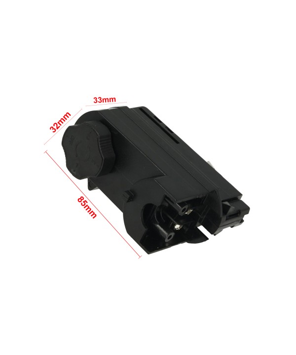 Testa Alimentazione Del Faro Led Colore Nero Con Morsetti Per Binario Trifase CB40203
