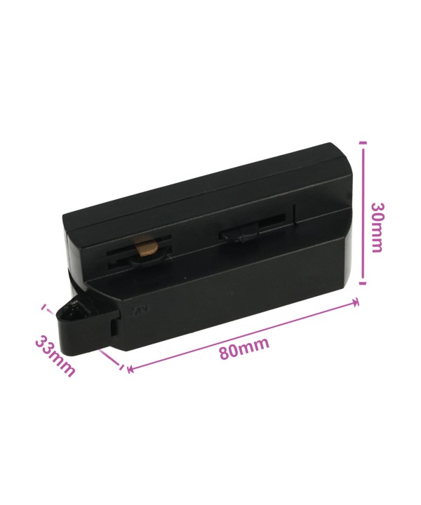 Testa Alimentazione Colore Nero Per Faro Led Binario Mono Fase CB0080 CB7180 CB7280 CB7380
