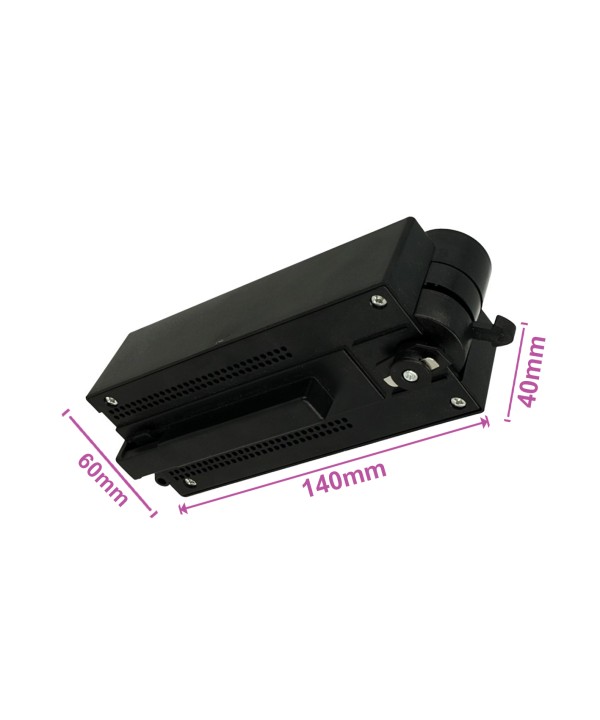 Testa Alimentazione Con Box Led Driver Colore Nero Per Faro Led Binario Mono Fase CB0080 CB7180 CB7280 CB7380