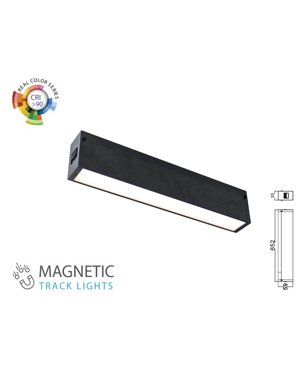 Plafoniera Led Lineare 20W 24V Neutro 4000K CRI 90 UGR 19 Per Sistema Binario Magnetico SKU-7955