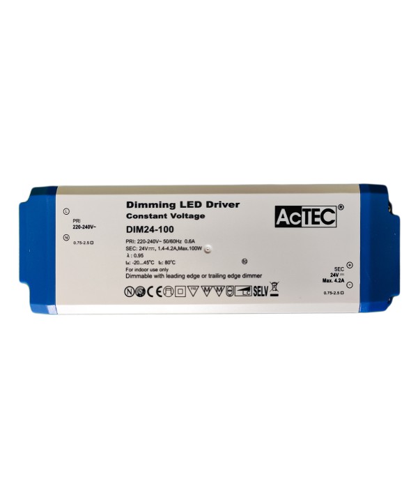 Alimentatore Dimmerabile Con Triac Dimmer Taglio di Fase DC 24V 100W Per Striscia Led 24V DIM24-100