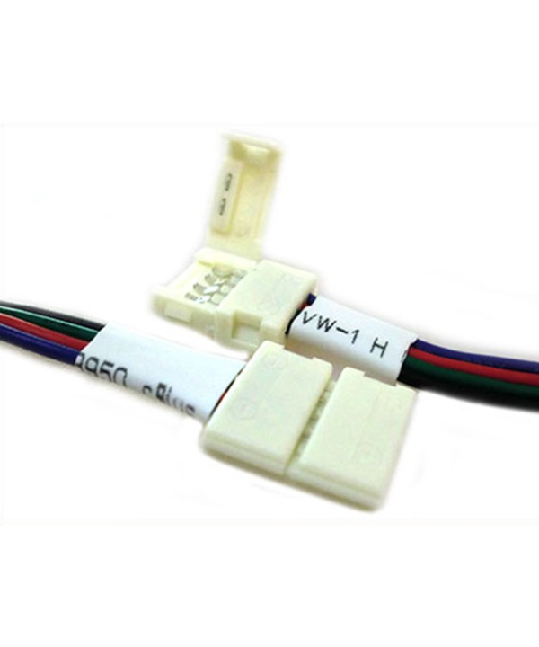 4 PZ Connettore 12mm Per Chiudere Striscia Led Smd RGB 5050 Senza Saldare