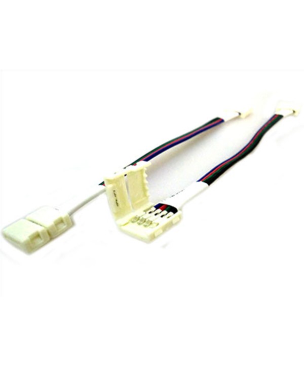 4 PZ Connettore 10mm Per Collegare Due Strip Led Smd RGB 5050 Senza Saldare