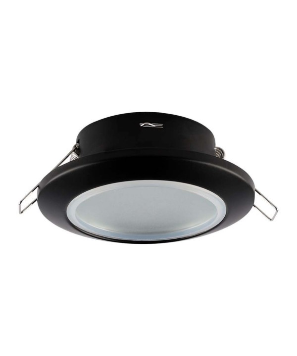 Porta Faretto Led Da Incasso Rotondo Colore Nero Impermeabile IP44 Foro 70mm Per Faretti Led GU10 MR16 SKU-6699