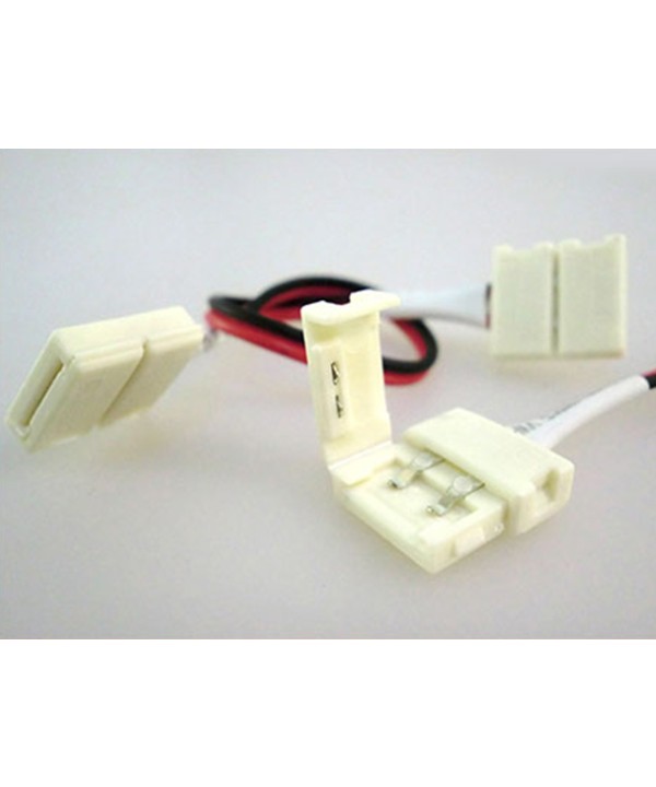 4 PZ Connettore 12mm Per Collegare Due Strip Led Smd 5050 Monocolore Senza Saldare