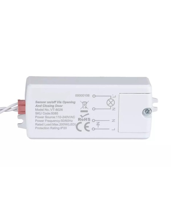 Sensore Apertura Porta Anta On Off Door Sensor Switch 220V Max 200W Per Lampada Led SKU-5085