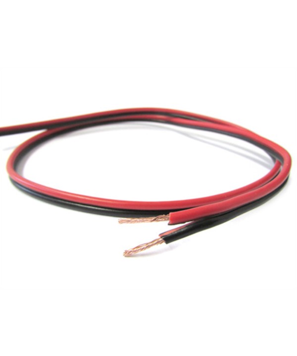 Cavo Piattina Rosso Nero 2X0,75mmq Per Filo Elettrico Altoparlanti Stereo Audio Casse 1 Metro
