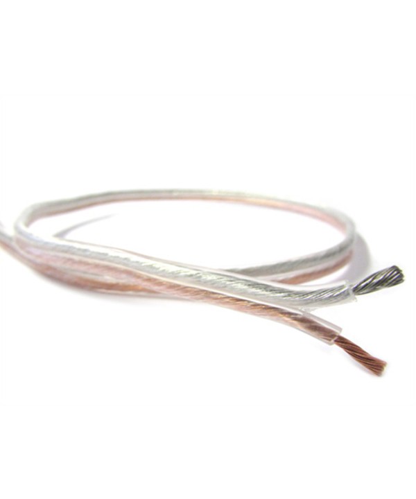 Cavo Piattina Trasparente 2X1mmq Per Filo Elettrico Altoparlanti Stereo Audio Casse 1 Metro