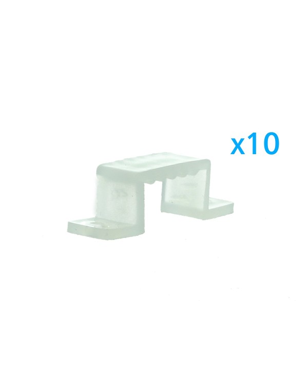 10 PZ Clip Fissaggio Rigido Passo 16X10mm Per Fissare Bobina Striscia Led Impermeabile