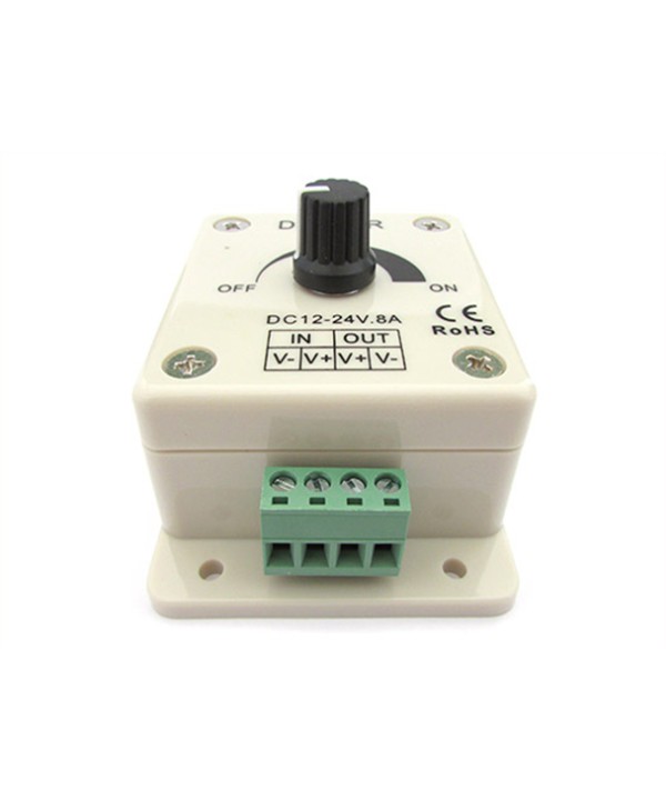 Led Dimmer Segnale PWM Con Rotella Per Striscia Bobina Luci Led 12V 24V 8A