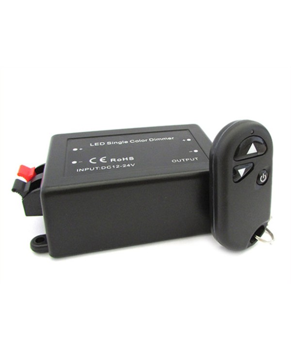 Led Dimmer PWM Con Telecomando RF Con Moschettone Accoppiabile Riprogrammabile 12V 24V 8A