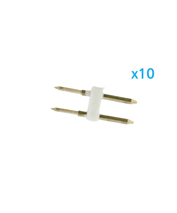 10 PZ Spina Da 2 Pin Passo 6mm Per Connessione Bobina Striscia Led Mono Colore Da 220V Con Alimentatore Trasformatore Raddrizzatore