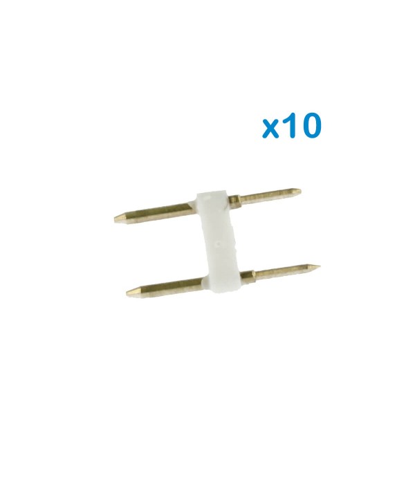 10 PZ Spina Da 2 Pin Passo 9mm Per Connessione Bobina Striscia Led Mono Colore Da 220V Con Alimentatore Trasformatore Raddrizzatore