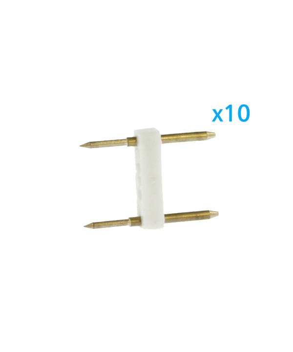 10 PZ Spina Da 2 Pin Passo 13,5mm Per Connessione Bobina Striscia Led Mono Colore Da 220V Con Alimentatore Trasformatore Raddrizzatore