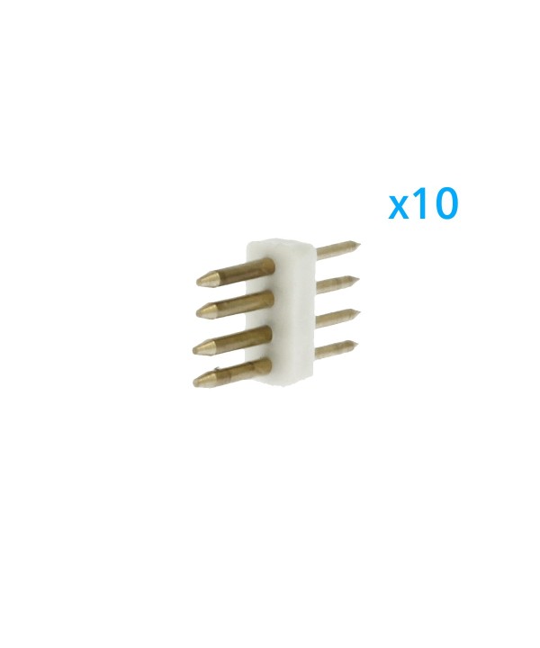 10 PZ Spina Da 4 Pin RGB Passo 9mm Per Collegamento Bobina Led RGB Da 220V Con Alimentatore Trasformatore Raddrizzatore