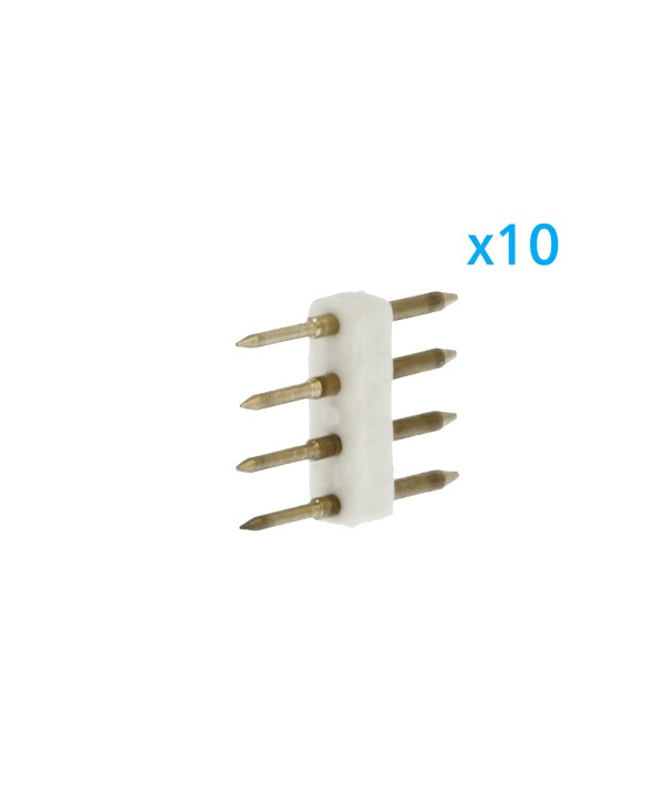 10 PZ Spina Da 4 Pin RGB Passo 13,5mm Per Collegamento Bobina Led RGB Da 220V Con Alimentatore Trasformatore Raddrizzatore
