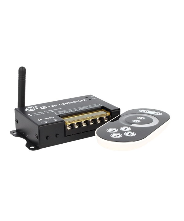 Led Dimmer Mono Colore Centralina 2,4G Controller Telecomando RF Wireless 12V 24V 16A Bobina Led RF203
