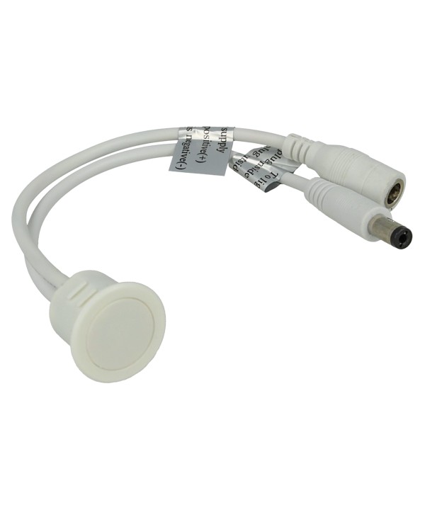 Interruttore Led Dimmer Touch Da Incasso Bianco 12V 24V 4A Con Cavo DC JACK 5.5x2.1mm