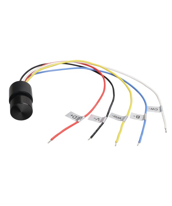 Micro Pulsante Illuminazione LED RGB con Funzione Dimmer CCT con Memoria 12-24VDC Corrente 3A/CH IP65 Interruttore Controllo Versatile dell'Illuminazione con Doppio Click Triplo Click e Rotazione del Pulsante