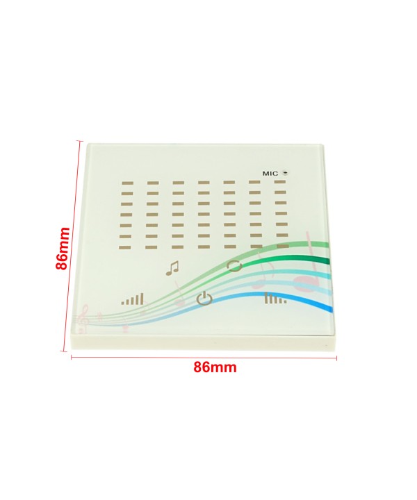 Centralina Audio Musica Touch Panel Music Controller Da Incasso A Muro 86X86mm 4 Canali 3AX4