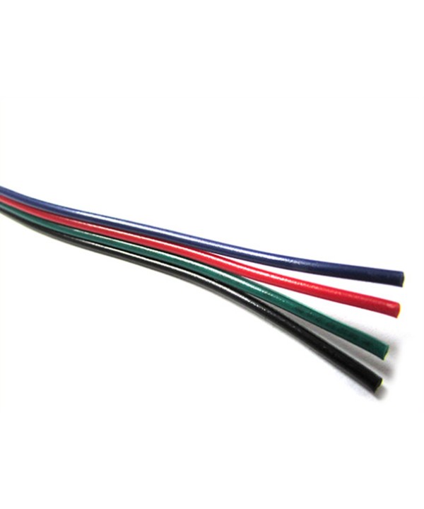 Cavo Filo Elettrico Quadri Polare 4 X 0,25 mmq Per Striscia Led RGB 1 Metro
