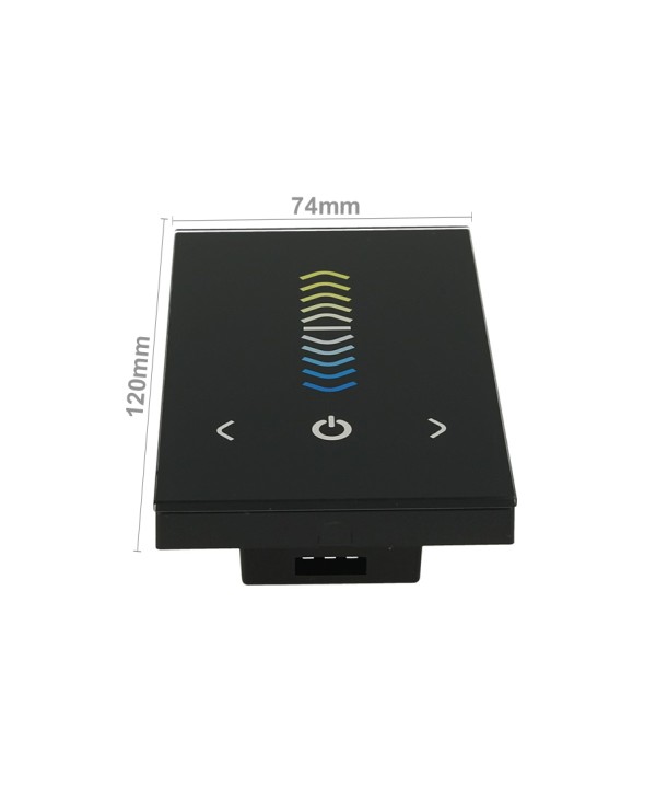 Centralina CCT Led Controller Touch 12V 24V 4AX2 Pannello Da Incasso Muro Standard Italiano Scatola 503 TM07U