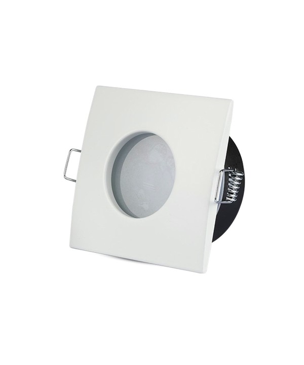 Porta Faretto Led GU10 MR16 Incasso Quadrato Colore Bianco Impermeabile IP54 SKU-3615