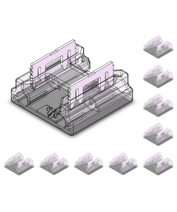 10 Pezzi Connettore Veloce Per Striscia Led 10mm Mono Colore Fast Connect 4 In 1 Per Unire Strip Led Senza Saldatura