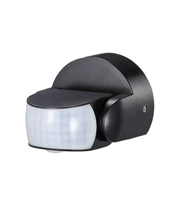 Sensore di Movimento Infrarossi IP65 Colore Nero Montaggio a Parete Soffitto Snodabile a 180° SKU-6610